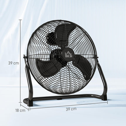 Ventilator de masă Ventilator electric cu 4 trepte de viteză, unghi reglabil la 120° pentru casă, birou, dormitor, negru