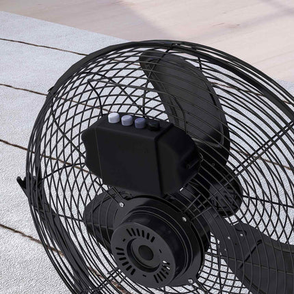 Ventilator de masă Ventilator electric cu 4 trepte de viteză, unghi reglabil la 120° pentru casă, birou, dormitor, negru