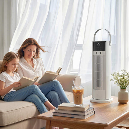 Ventilator de masă cu pulverizator, 3 viteze, oscilație 90°, temporizator