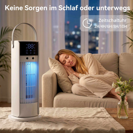 Ventilator de masă cu pulverizator, 3 viteze, oscilație 90°, temporizator