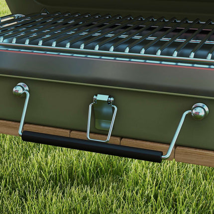 Charcoal Tabletop Grill - Stainless Steel, Portable, Green