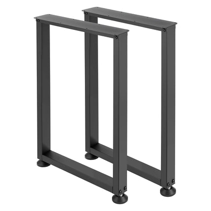Table Legs Set of 2, Black Steel 29.1in Heavy Duty