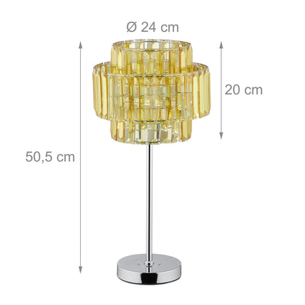 Lampa de masa cristal auriu