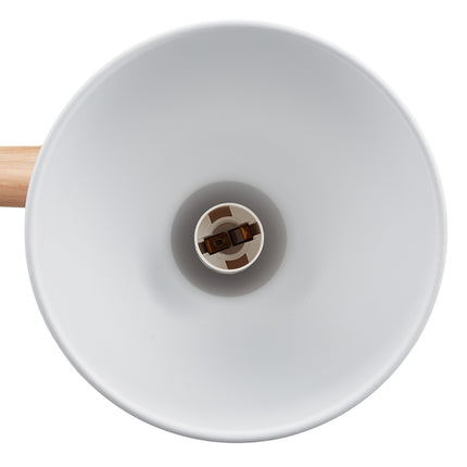 Lampa de masa din lemn si metal
