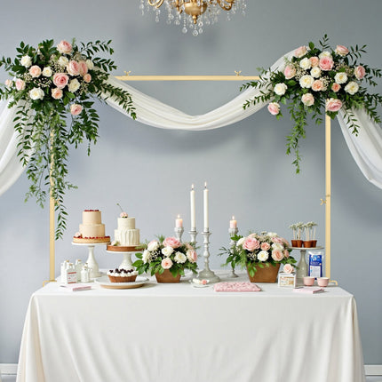 Tabletop Balloon Arch Stand With Clamps, Adjustable 28-98 In