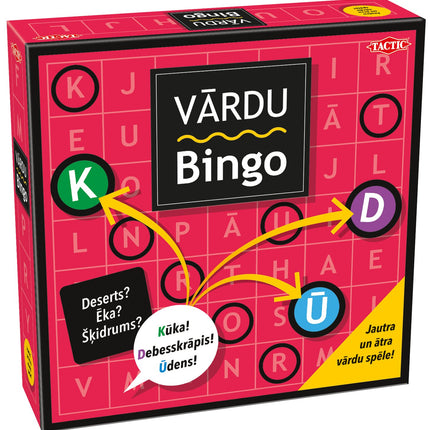 Joc de societate Tactic Word Bingo (în limba letonă)