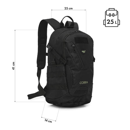 Rucsac tactic, negru, capacitate 25 l