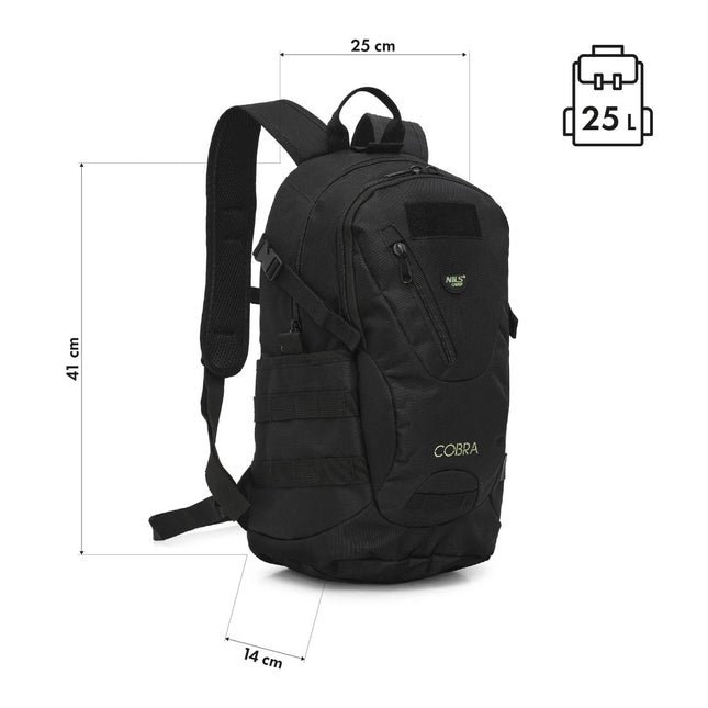 Rucsac tactic, negru, capacitate 25 l