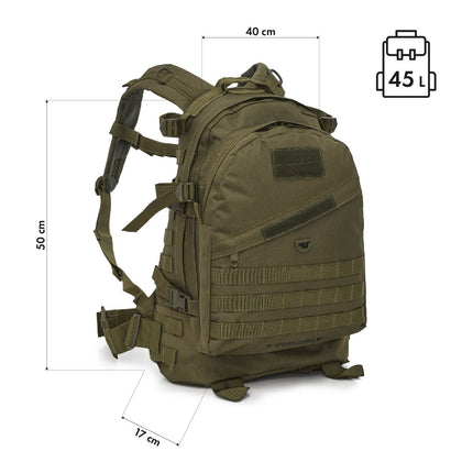 Rucsac tactic, verde Vanguard, capacitate 45L