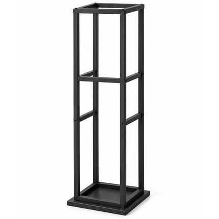 Tall Firewood Rack with Base Plate, 120 cm, Black Steel, Max. 80 kg
