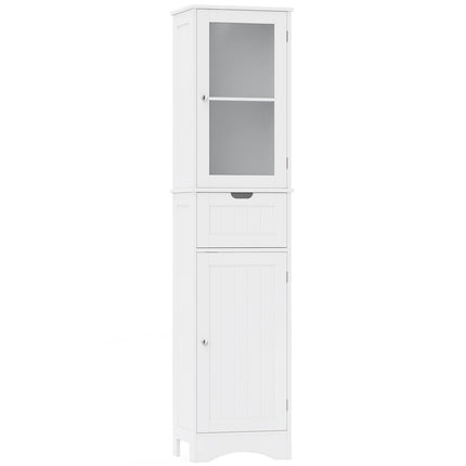 Tall Floor Storage Cabinet, 2 Doors, 1 Drawer, MDF, 67"