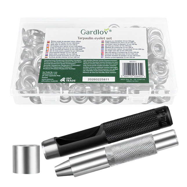 Set ocheți pentru prelată 12 mm 100 buc Gardlov 25811