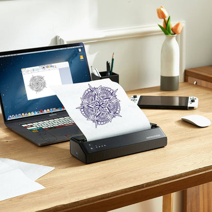 Tattoo Stencil Printer, Bluetooth Thermal, 10 Transfer Sheets
