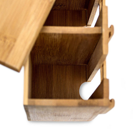 Tea box in bamboo with 4 compartments