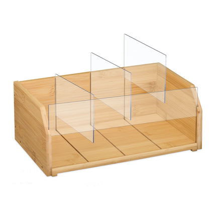 Tea container 12 compartments bamboo