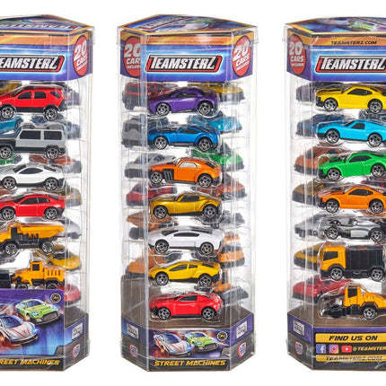 Teamsterz Set Mașinuțe Die-Cast, 7 cm, 20 buc.