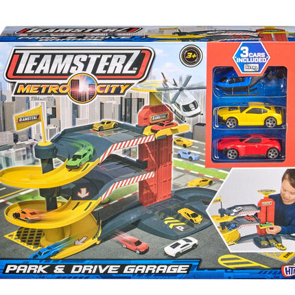 Teamsterz Set de joacă Park And Drive + 3 mașinuțe