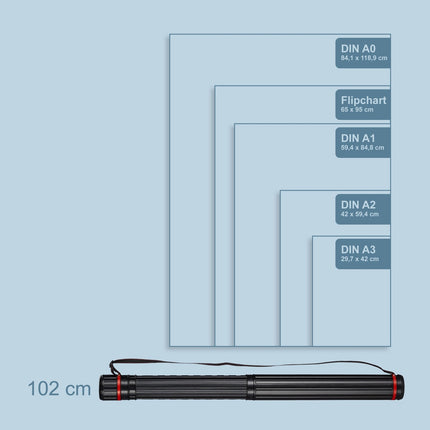 Tub telescopic pentru postere - reglabil, portabil, sigur