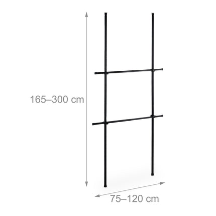 Sistem telescopic pentru garderobă, reglabil 165-300 cm