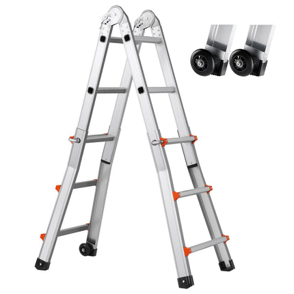 Telescoping A-Frame Ladder – 11 Ft Aluminum, 330 Lb Load
