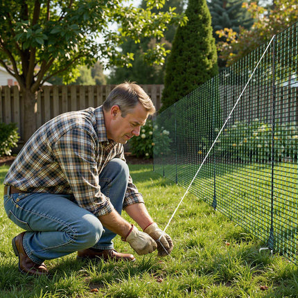 Temporary Fence With Posts, 1.2 x 20m Plastic Mesh