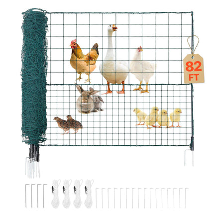Temporary Plastic Mesh Fence 1.25 x 25 m With Posts