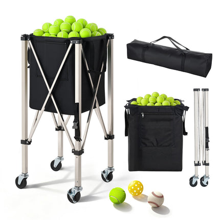 Tennis Ball Hopper Cart, 200 Ball, Foldable, Wheels