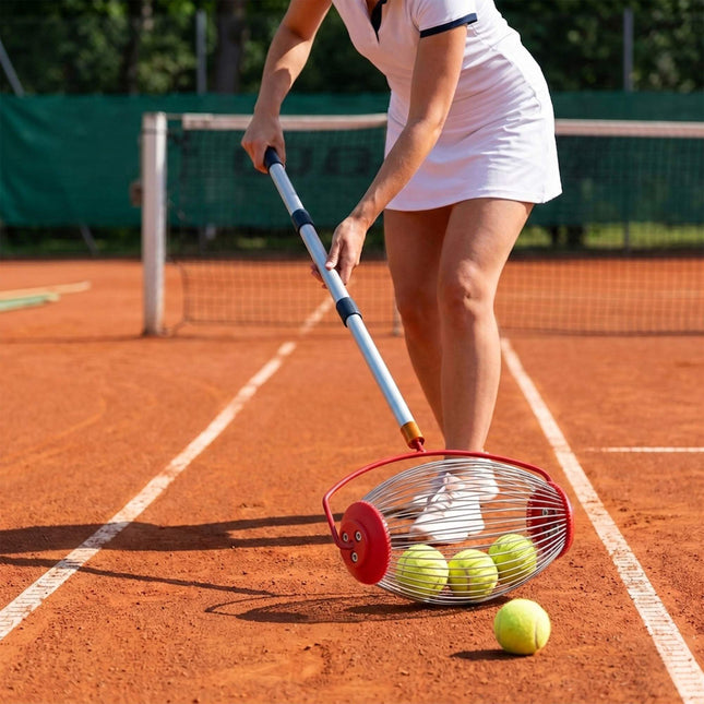 Rolă de recuperare a mingii de tenis, suport metalic fără îndoire
