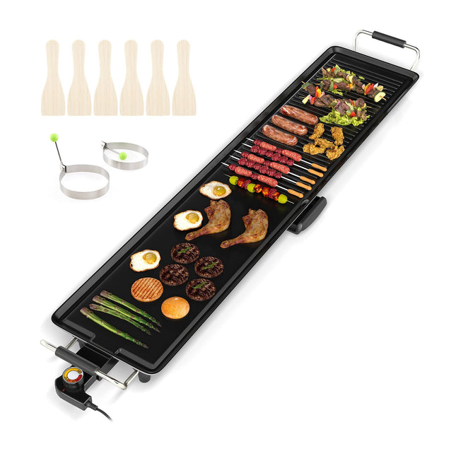 Grătar Teppanyaki 1800W, antiaderent, temperatură reglabilă, 100cm
