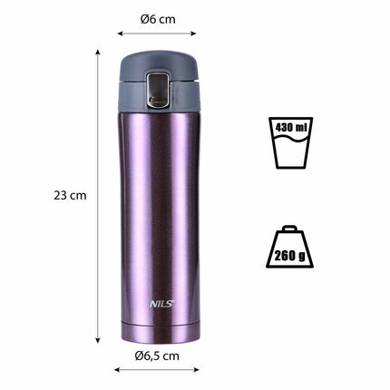 Cupa termica, violet, 10 oz, izolata