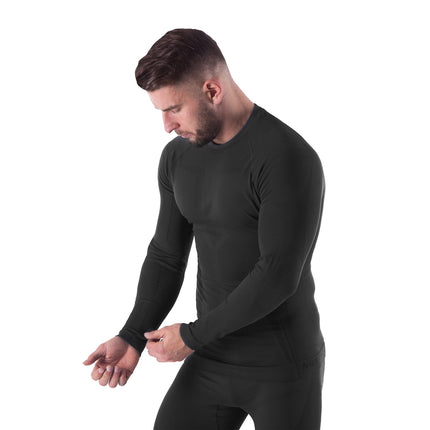 Top termoactiv negru pentru bărbați, 2XL/3XL