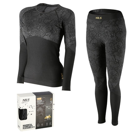 Set de lenjerie intima pentru femei Thermoactive, negru, S/M