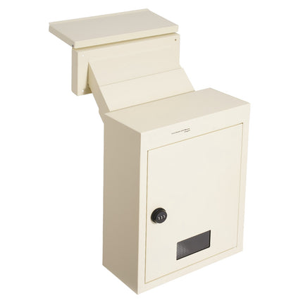 Through-the-Wall Mailbox, Steel, Combination Lock, Beige