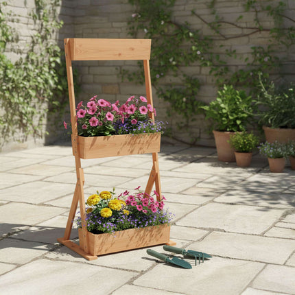 Jardinieră pe niveluri cu cutii pentru ierburi și legume