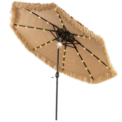 Umbrelă de terasă Tiki 270 cm, LED solar, înclinabilă