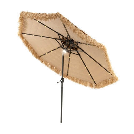 Umbrelă de terasă Tiki 270 cm, LED solar, înclinabilă