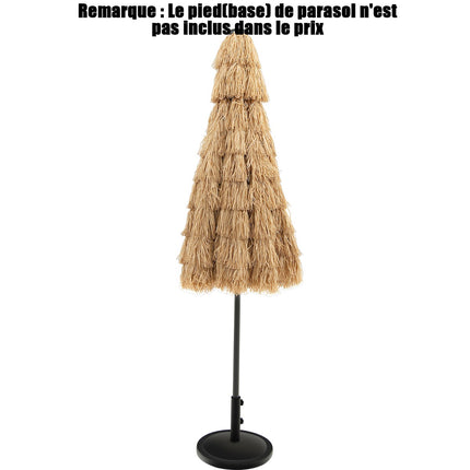 Umbrelă de terasă Tiki 270 cm, LED solar, înclinabilă