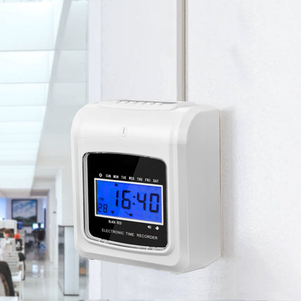 Time Card Punch Clock With Auto Alignment, 102 Cards, 6 Punches