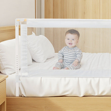 Toddler Bed Rail Set, 3-Piece Adjustable Height, Grey