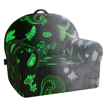 Toddler Chair Sofa Bed, Glow-in-the-Dark, Grey