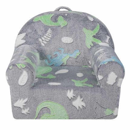 Toddler Chair Sofa Bed, Glow-in-the-Dark, Grey