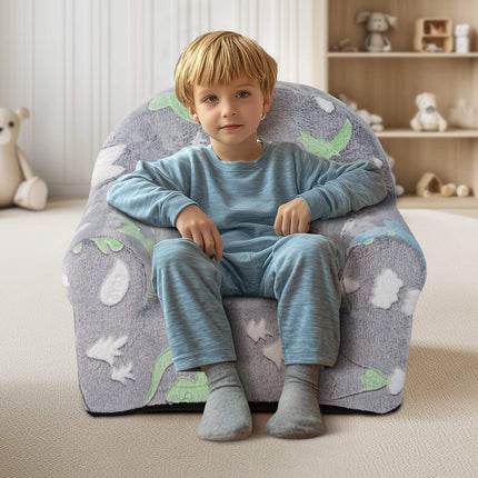 Toddler Chair Sofa Bed, Glow-in-the-Dark, Grey