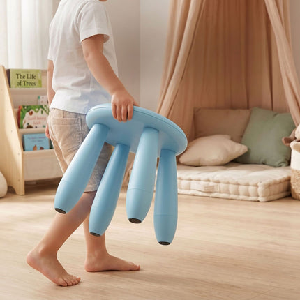Scaun pentru copii mici, plastic albastru – 26x28 cm