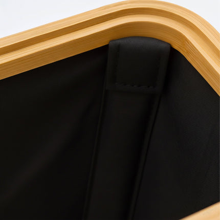 Suport pentru rola de hârtie igienică, material textil și bambus, capacitate 12 role