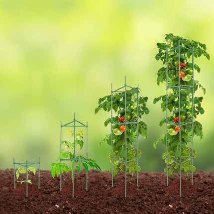Tomato Cages 6-Pack, 48-Inch Stackable Plant Supports