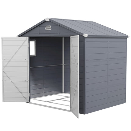 Garden tool shed, aluminium, lockable, 4.1 m³, grey