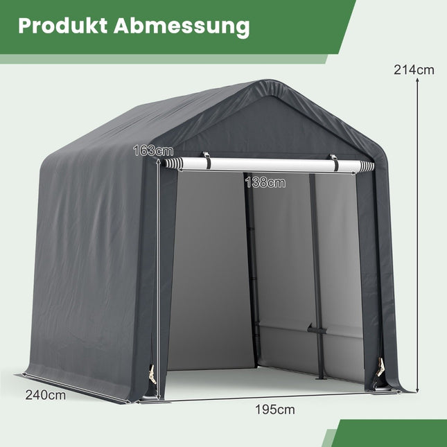 Magazin pentru scule, garaj pentru biciclete, magazie pentru scule, garaj pentru cort, cort garaj, cort depozitare 195 x 240 x 214 cm