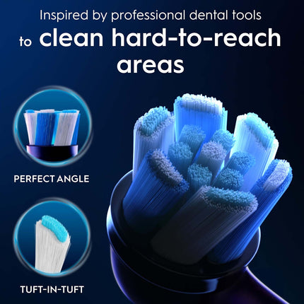 Toothbrush Heads, Ultimate Clean Black, Pack of 8