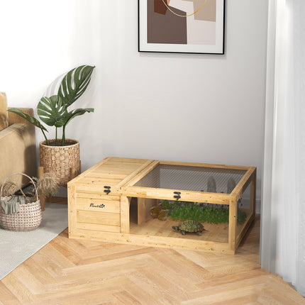 Incinta broasca testoasa cu doua zone, lemn de brad, 91x60,5x32 cm