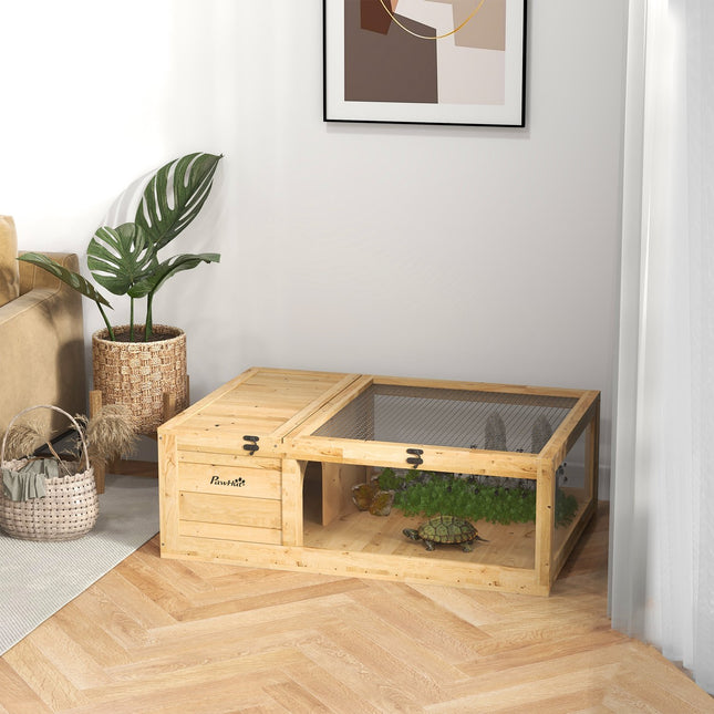 Incinta broasca testoasa cu doua zone, lemn de brad, 91x60,5x32 cm